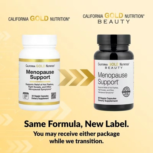 California Gold Nutrition, добавка для поддержки в период менопаузы, 30 растительных капсул