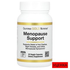 California Gold Nutrition, добавка для поддержки в период менопаузы, 30 растительных капсул