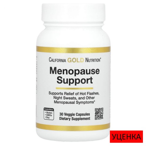 California Gold Nutrition, добавка для поддержки в период менопаузы, 30 растительных капсул