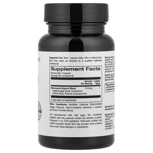 California Gold Nutrition, добавка для поддержки в период менопаузы, 30 растительных капсул