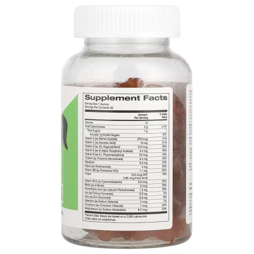 California Gold Nutrition, Поливитамины для детей без желатина, вкус малины, 60 вегетарианских жевательных таблеток