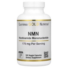 California Gold Nutrition, NMN, 175 мг, 180 растительных капсул