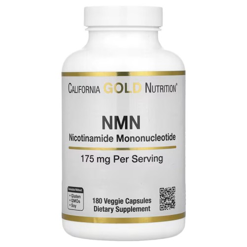 California Gold Nutrition, NMN, 175 мг, 180 растительных капсул