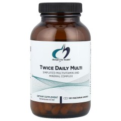 Designs For Health, Мультивитамины Twice Daily, 120 вегетарианских капсул