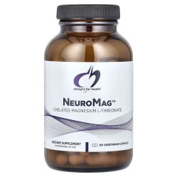 Designs For Health, NeuroMag, L-треонат магния в хелатной форме, 90 вегетарианских капсул (30 порций)