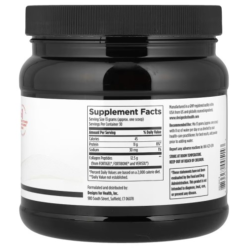 Designs For Health, Whole Body Collagen, без добавок, 390 г (13,8 унции)