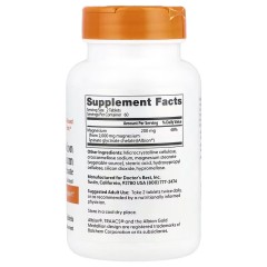 Doctor's Best, Лизинат магния и глицинат с высокой степенью усвоения, хелатная форма, Albion TRAACS, 120 таблеток (60 порций)