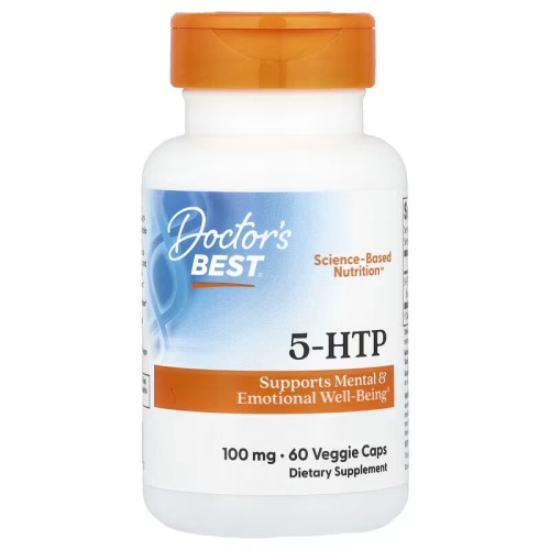 Doctor's Best, 5-HTP, 100 мг, 60 вегетарианских капсул