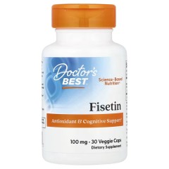 Doctor's Best, физетин с Novusetin, 100 мг, 30 вегетарианских капсул