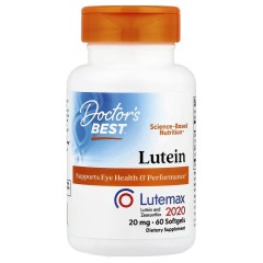 Doctor's Best, Lutemax 2020, лютеин, 20 мг, 60 капсул