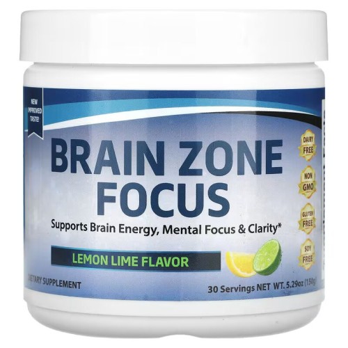 Divine Health, Brain Zone Focus, лимон и лайм, 150 г (30 порций)