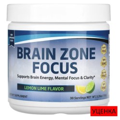 Divine Health, Brain Zone Focus, лимон и лайм, 150 г (30 порций)
