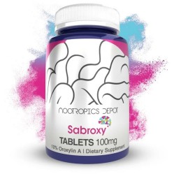 Nootropics Depot, Sabroxy, 10% Ороксилин-А, Добавка для здоровья мозга, 100 мг, 90 таблеток