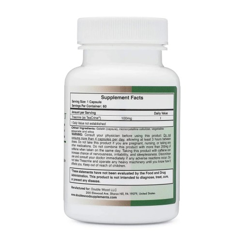Double Wood, Supplements, Теакрин, 100 мг, 60 капсул