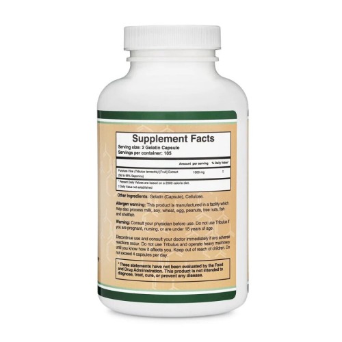 Double Wood, Supplements, Tribulus Extract, трибулус, 1000 мг, 210 капсул (105 порций)