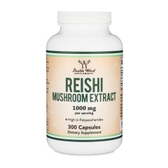 Double Wood, Supplements, Reishi Mushroom Extract, 1000 мг, 300 капсул (150 порций)