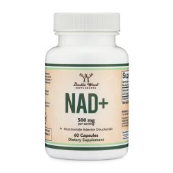 Double Wood, Supplements, NAD+, повышение уровня никотинамидадениндинуклеотида, 500 мг, 60 капсул (30 порций)
