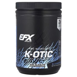 EFX Sports, Предтренировочный комплекс K-otic, со вкусом голубики, 500 г (20 порций)