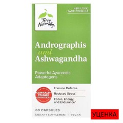 Terry Naturally, Андрографис и ашваганда, 60 капсул