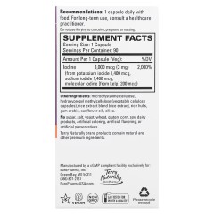Terry Naturally, Tri-Iodine, йод, 3 мг, 90 капсул
