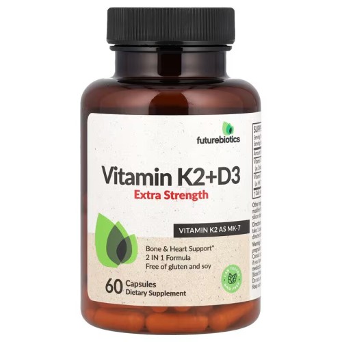 Futurebiotics, Витамин K2 и D3, повышенная сила действия, 60 капсул