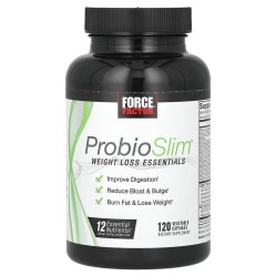 Force Factor, ProbioSlim, средства для снижения веса, 120 вегетарианских капсул (60 порций)