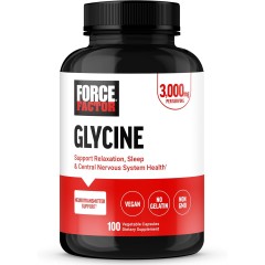 Force Factor, Глицин, 100 растительных капсул (1000 мг на капсулу)