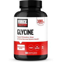 Force Factor, Глицин, 100 растительных капсул (1000 мг на капсулу)