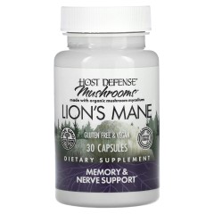 Fungi Perfecti Host Defense, Host Defense Mushrooms, ежовик гребенчатый, 30 капсул