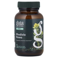 Gaia Herbs, Родиола розовая, 60 веганских жидких фито-капсул