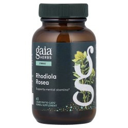 Gaia Herbs, Родиола розовая, 60 веганских жидких фито-капсул