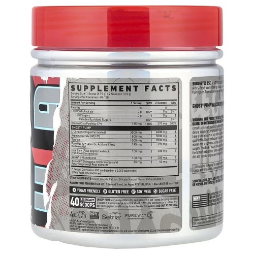 Ghost, Pump, Natty, 270 г (9,5 унции)