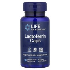 Life Extension, лактоферрин в капсулах, 60 вегетарианских капсул (300 мг в 1 капсуле)