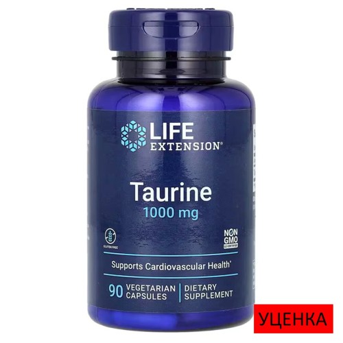 Life Extension, Таурин, 1000 мг, 90 вегетарианских капсул