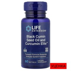 Life Extension, Масло семян черного тмина и Curcumin Elite , 60 капсул