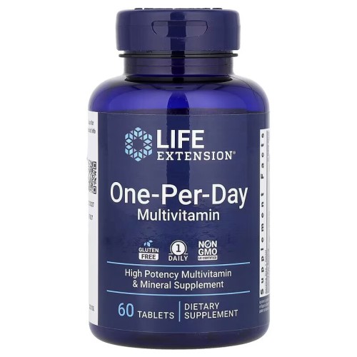 Life Extension, Мультивитамины One-Per-Day, 60 таблеток