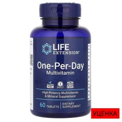 Life Extension, Мультивитамины One-Per-Day, прием 1 раз в день, 60 таблеток