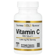 California Gold Nutrition, витамин C, Quali-C, 1000 мг, 60 растительных капсул