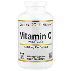 California Gold Nutrition, витамин C, Quali-C, 1000 мг, 365 растительных капсул