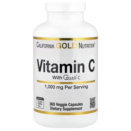 California Gold Nutrition, витамин C, Quali-C, 1000 мг, 365 растительных капсул