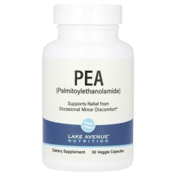 Lake Avenue Nutrition, PEA, ПЭА (пальмитоилэтаноламид), 30 вегетарианских капсул (15 порций)