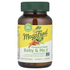 MegaFood, Baby & Me 2, витамины для беременных, 60 таблеток (30 порций)
