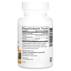 Michael's Naturopathic, витамин D3, с витамином K2, вкус абрикоса, 5000 мкг, 90 вег жев таблеток