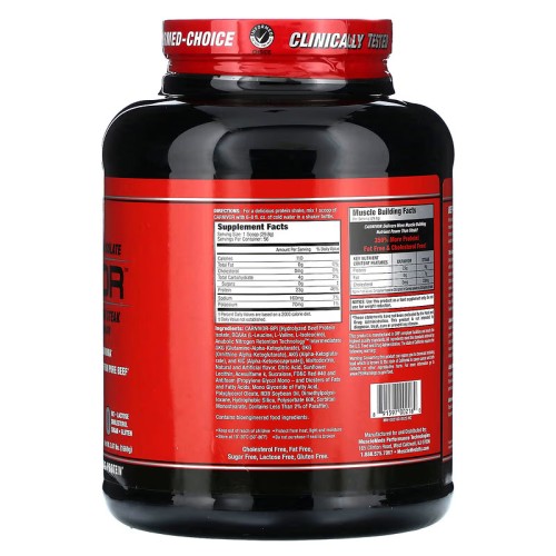 MuscleMeds, Carnivor, биоинженерный изолят говяжьего протеина, фруктовый пунш, 1669 г (3,67 фунта) 