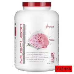 Metabolic Nutrition, MuscLean, средство для набора мышечной массы, клубничный молочный коктейль, 5 фунтов