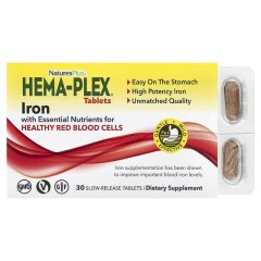 NaturesPlus, Hema-Plex, 30 таблеток с длительным высвобождением