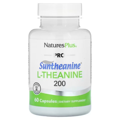 NaturesPlus, Pro, Suntheanine и L-теанин 200, 60 капсул (100 мг на капсулу)