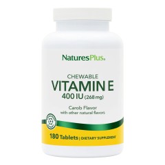 NaturesPlus, Витамин Е, 268 мг (400 МЕ), 180 жевательных таблеток