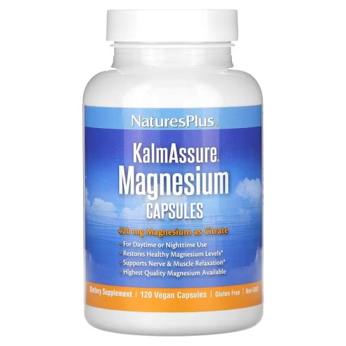 NaturesPlus, KalmAssure, магний, 120 веганских капсул (105 мг на капсулу)