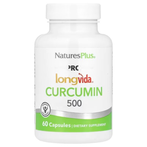 NaturesPlus, Pro Longvida®, куркумин, 500 мг, 60 капсул